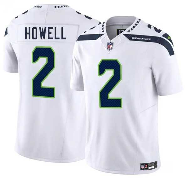 Men & Women & Youth Seattle Seahawks #2 Sam Howell White 2025 F.U.S.E. Vapor Limited Stitched Jersey